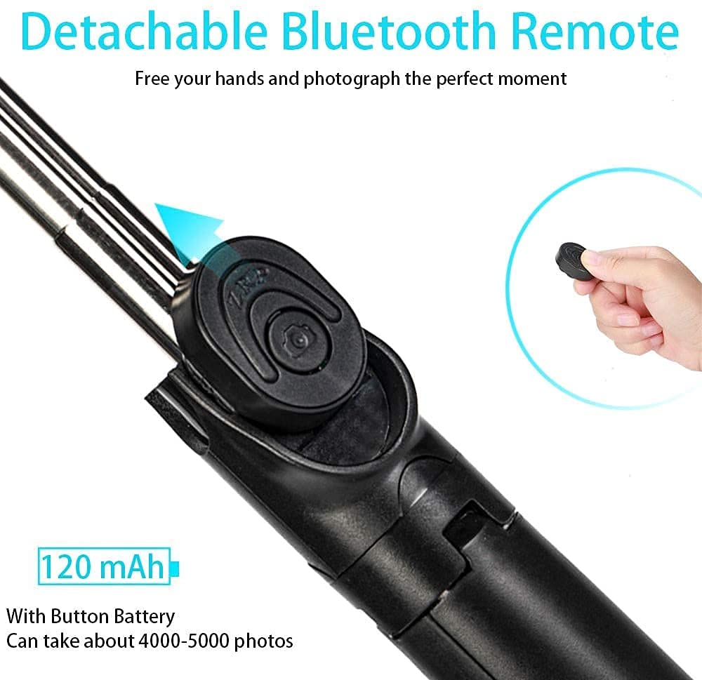R1S Extendable Flash 3-in-1 Selfie Stick Tripod with Bluetooth Remote